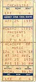 1975-04-25 Late Show Ticket