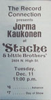 1984-12-11 Late Show Ticket